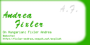 andrea fixler business card